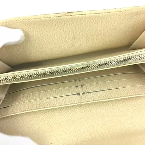Louis Vuitton Damier Azur Porte Feuille Sarah Long Bifold Wallet White Long - Picture 6 of 8